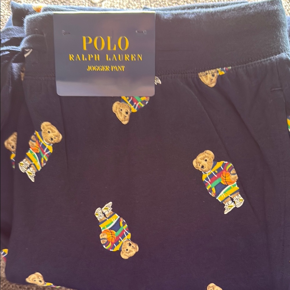 NWT!Polo by Ralph Lauren Blue and Yellow Jogger Sleepwear - Picture 8 of 8